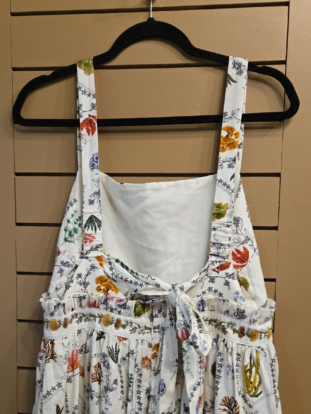 Christain Lacroix Linen Blend Floral Beaded Dress Size Medium - Picture 6 of 11